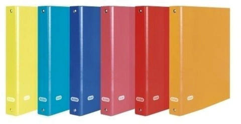 CARPETA FOLIO 4 ANILLAS 25MM CARTON COLORES