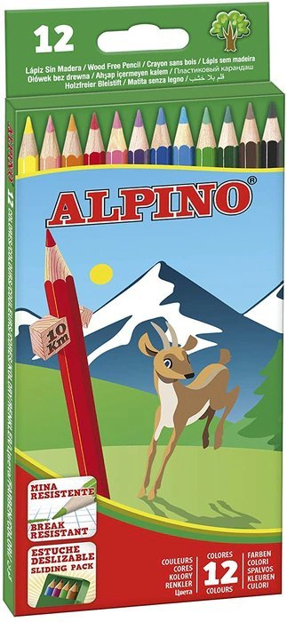 LAPIZ ALPINO 654 12 COLORES LARGO