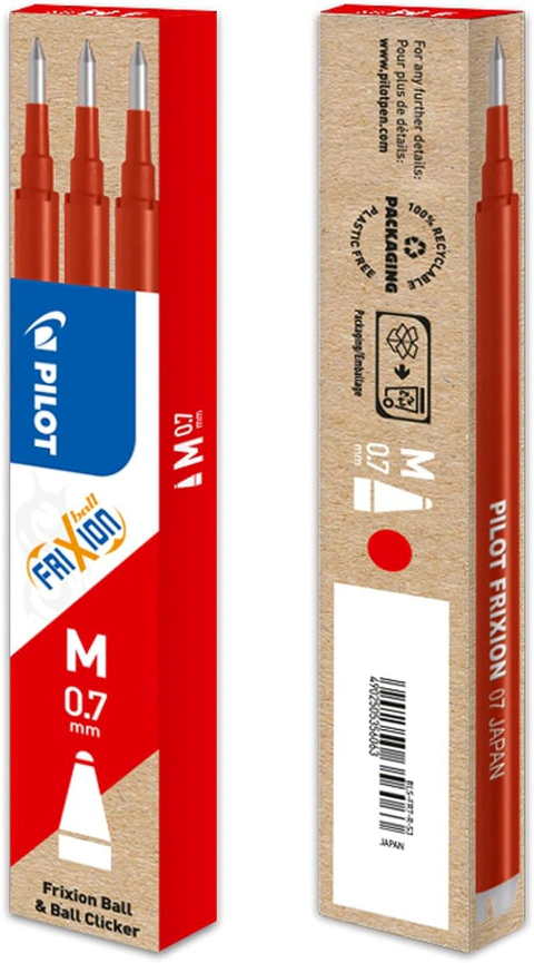 RECAMBIO PILOT FRIXION BALL ROJO BLISTER 3