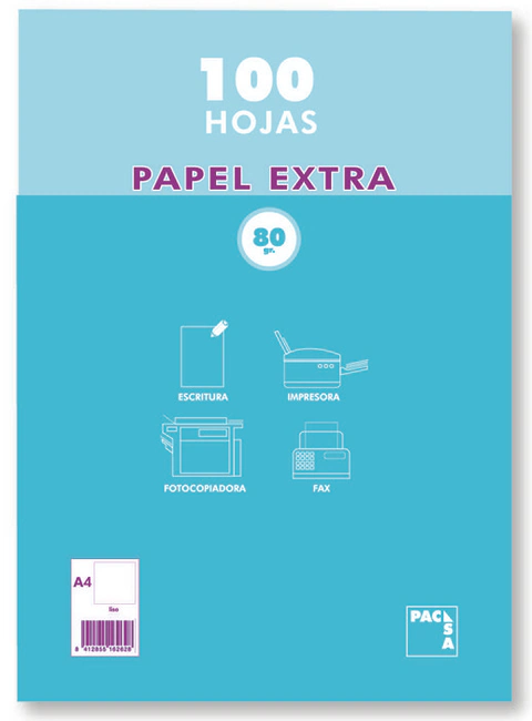 PAPEL A4 100H 80GR LISO