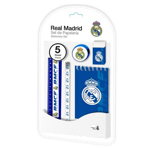 SET DE PAPELERIA 5 PIEZAS REAL MADRID