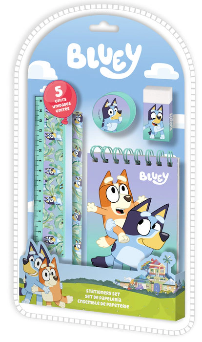 SET DE PAPELERIA 5PCS BLUEY