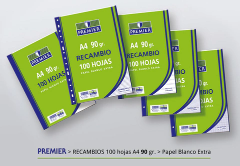 Imagen orientativa: RECAMBIO A4 100H 90GR 4 TALADROS CUADRO 4MM