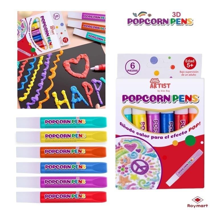 Imagen orientativa: Set 6 rotuladores popcorn 3D AB-0346 Roymart